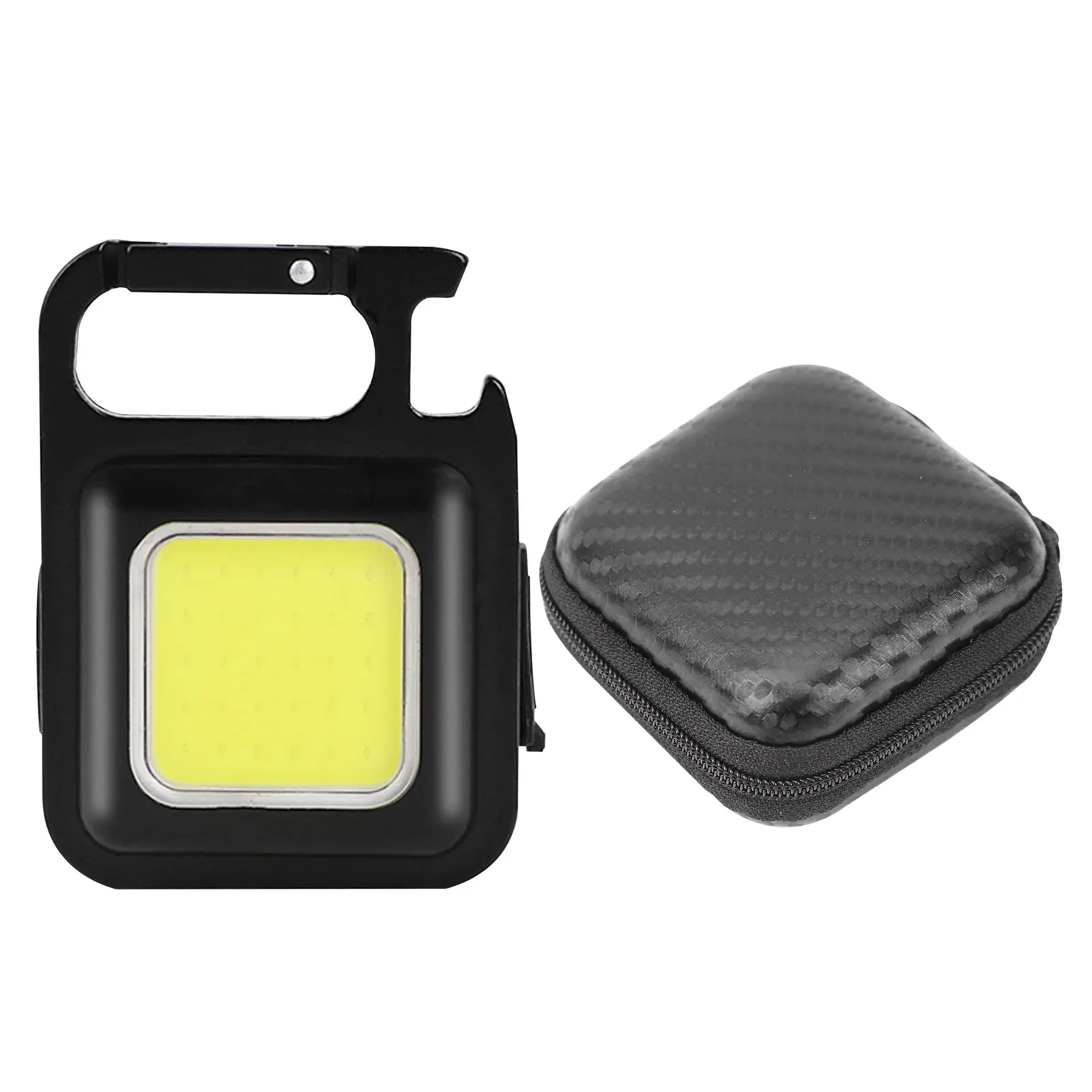

Multifunctional COB Emergency Light with Black Storage Box Multiple - Portable Keychain Design Camping Modes Work Light