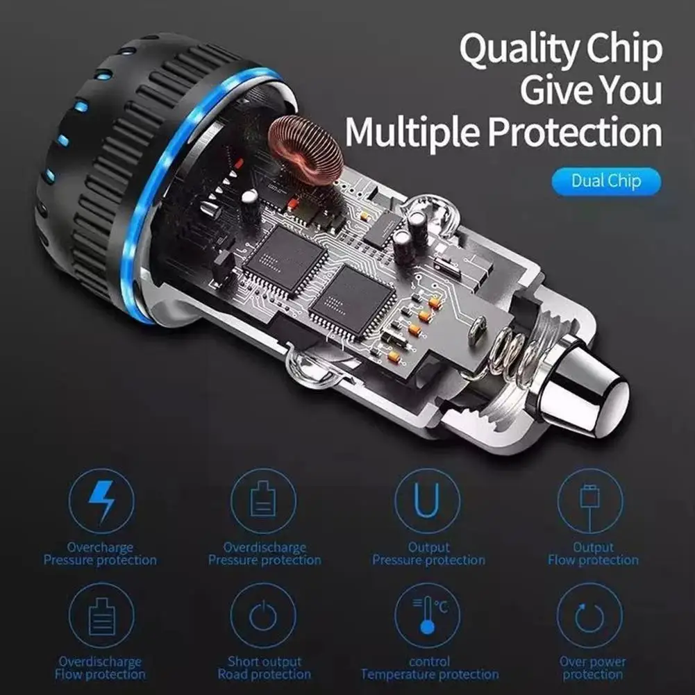 15 Вт QC3.0 USB автомобильная Быстрая зарядка с адаптером PD для автомобиля всех