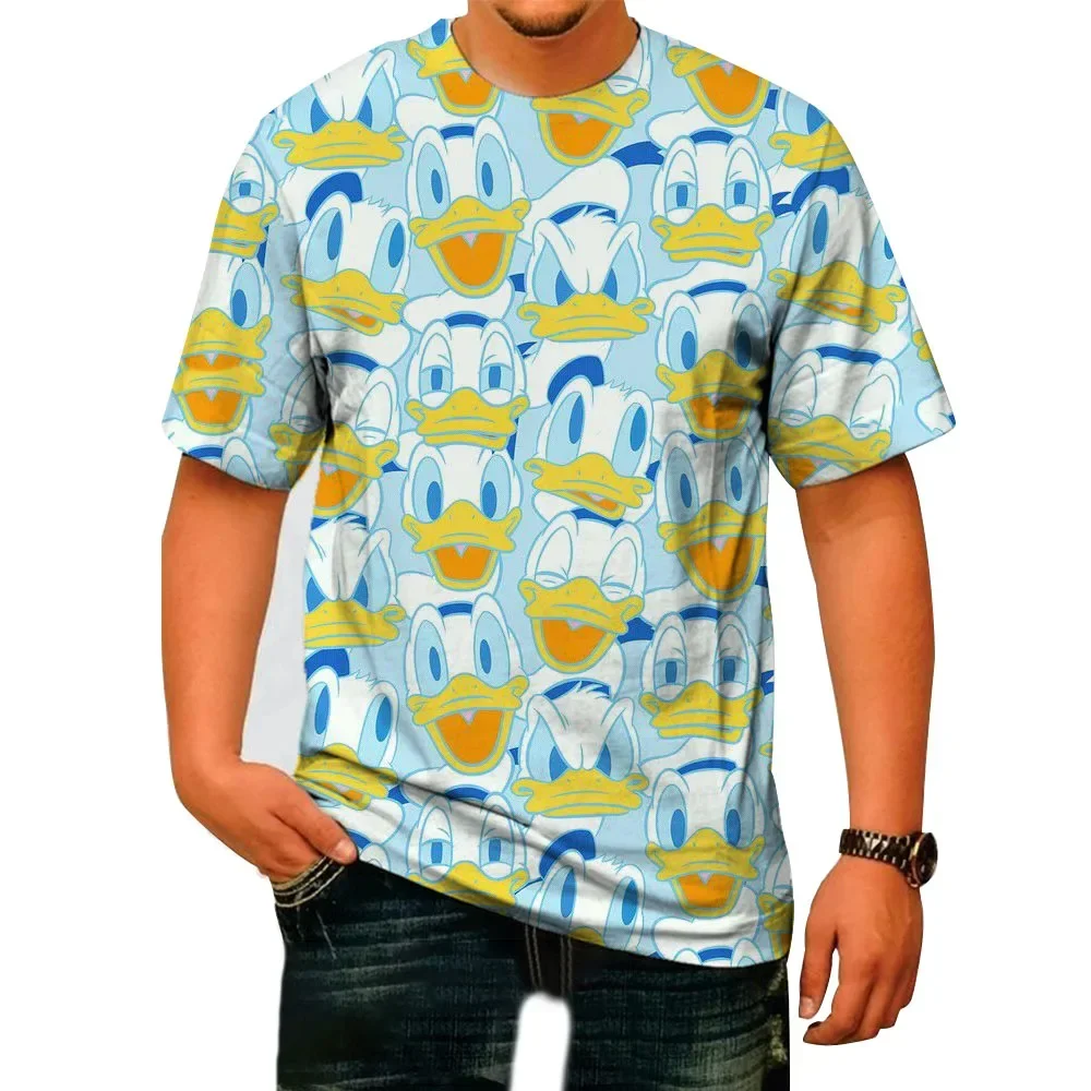 2024 летняя футболка с 3D принтом Дональда Дак уличная одежда повседневная модная