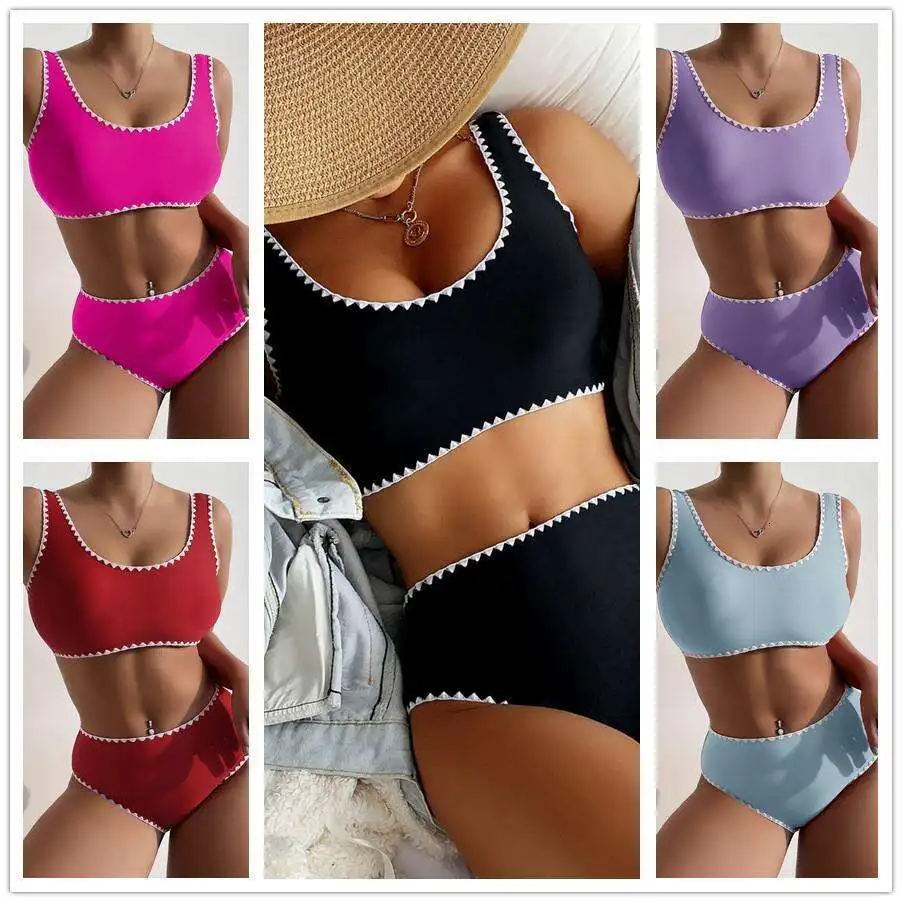 

Womens Sports Nylon High Waist Bikini