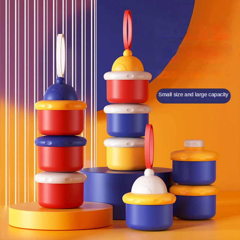 

Infant Milk Powder Box Independent Layered Three-layer Milk Powder Storage Box Food Container Storage Snack Container