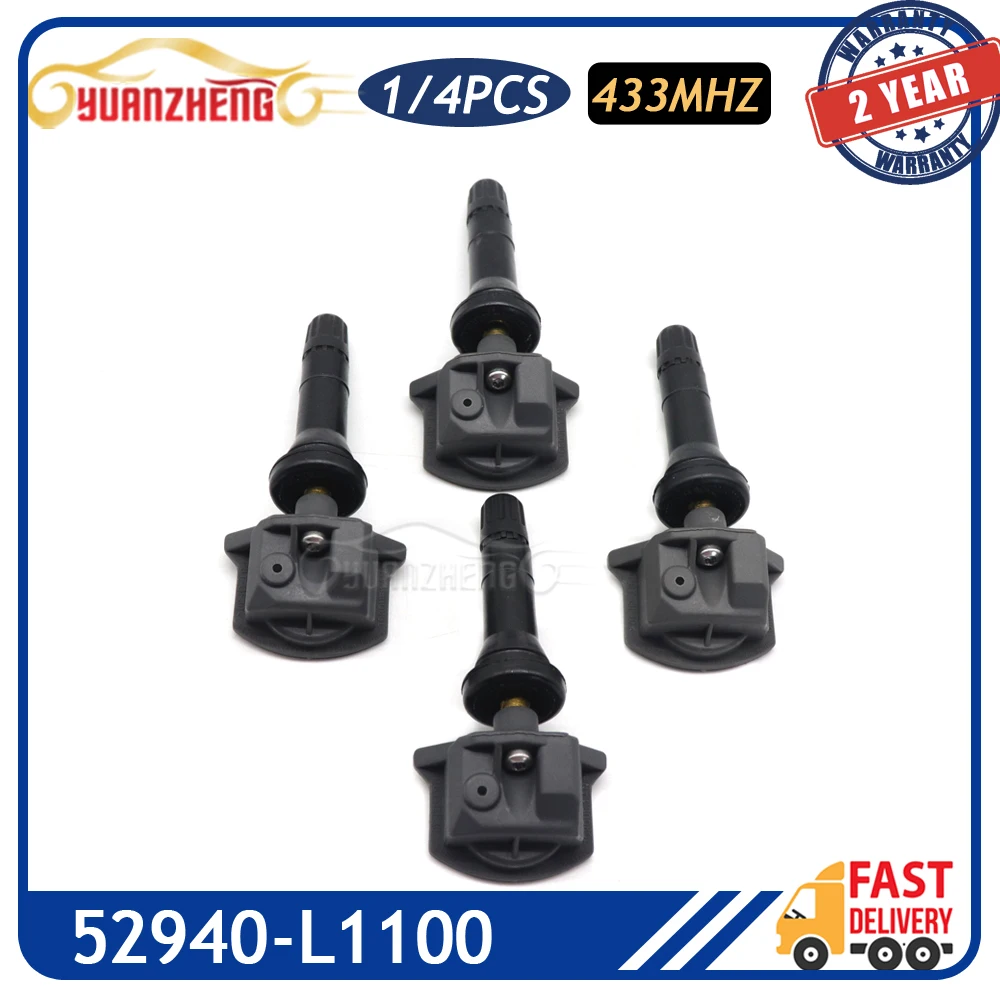 Автомобильный датчик давления в шинах TPMS, датчик системы мониторинга 52940-L1100 для Hyundai Sonata DN8 KIA Seltos 2019-2020 433 МГц 52940L1100