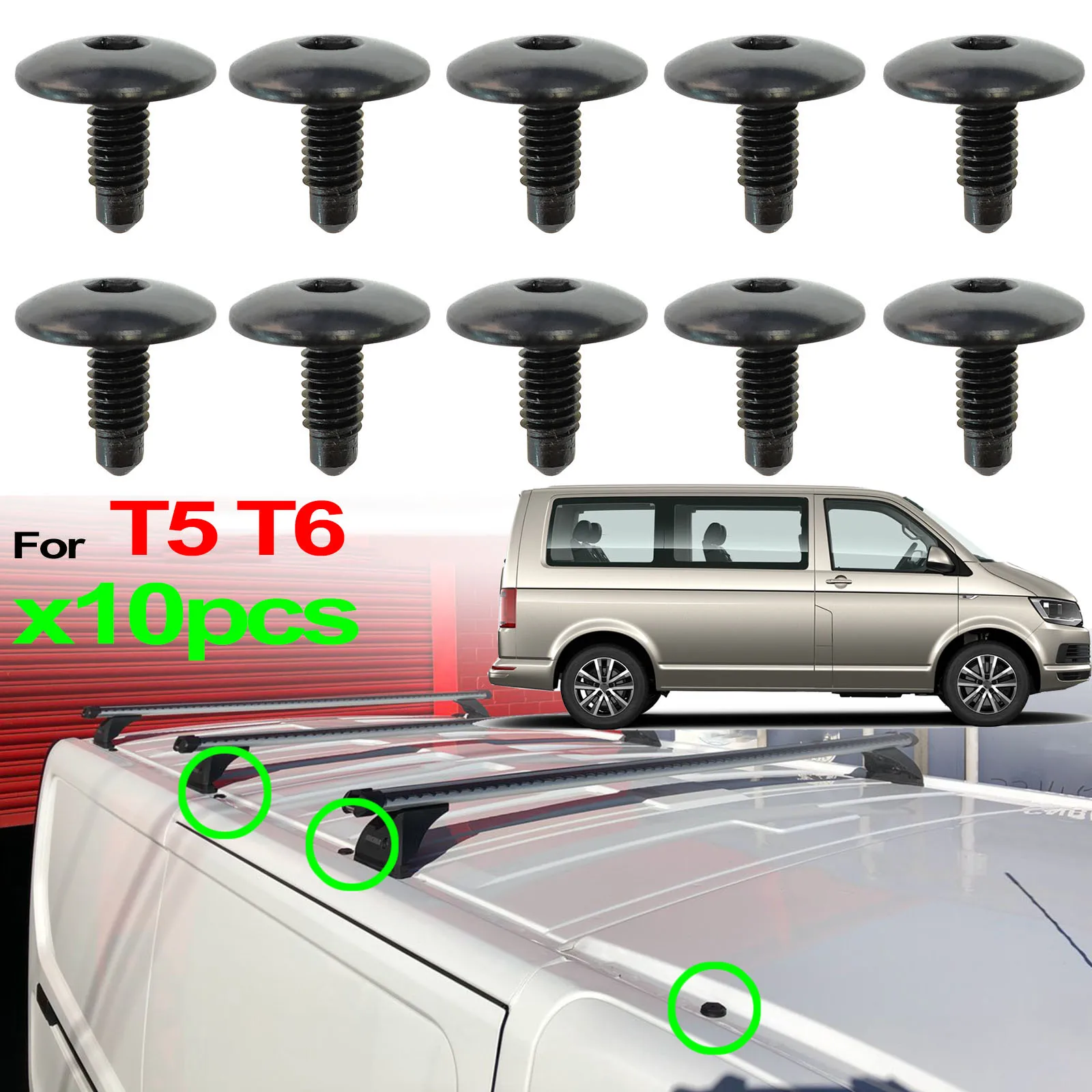 

10 шт. для VW Transporter T5 T6 T6.1 2003-2021 Отверстия для багажника на крышу Винты для заглушки панели Болты герметичные WHT 006148 2019 2018 2017 2016