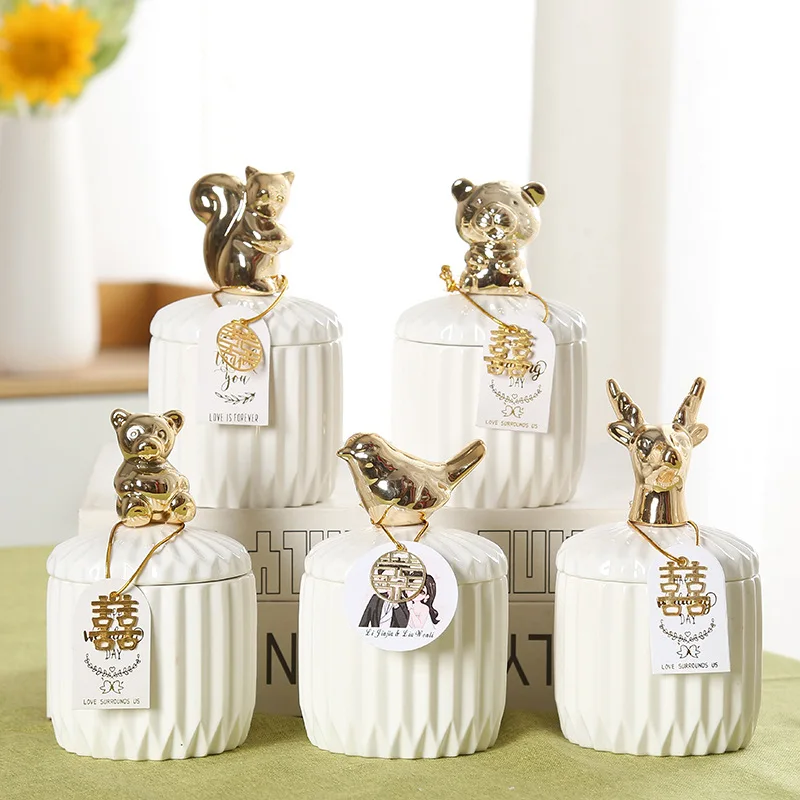 

White Ceramic Candle Jars for Candle Making Supplies Containers for Candles Holder Wholesale Tealight Holder with Lid