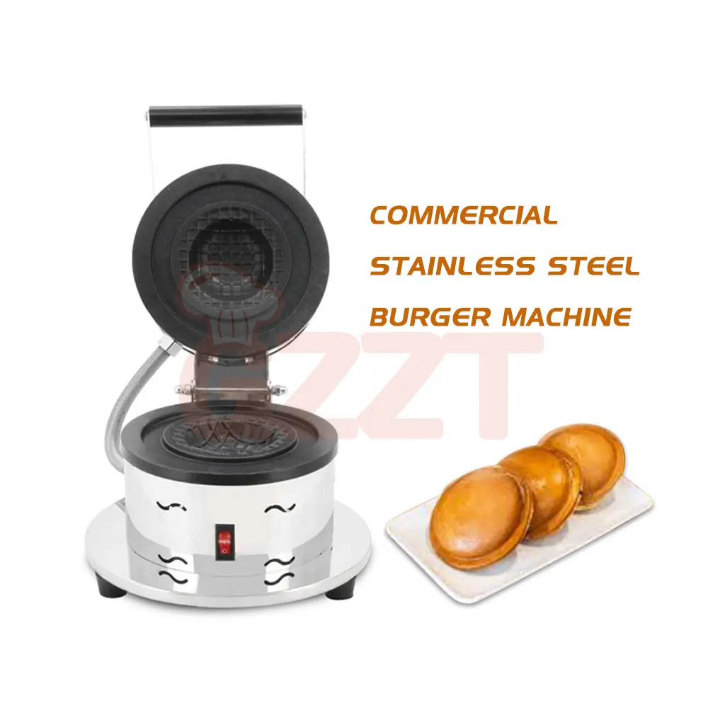 GZZT Ice Cream Burger Marker Ice Cream Bread Machine Burger With Filling Panini Press Waffle Baking Machine Kitchen Appliances