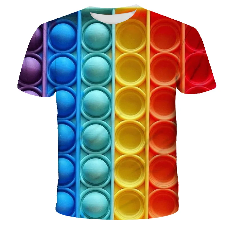 

Summer Rainbow Print T-Shirt Graphic Kids 3D Printed T-Shirt Hip Hop Streetwear Boys Fashion T-Shirt Clothing Girls Kids Tops