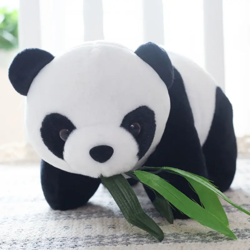 

Милая черно-белая панда, кукла из бамбука, гигантская панда, плюшевая игрушка, тряпичная кукла, детские игрушки, подарок на день рождения, Хэ...