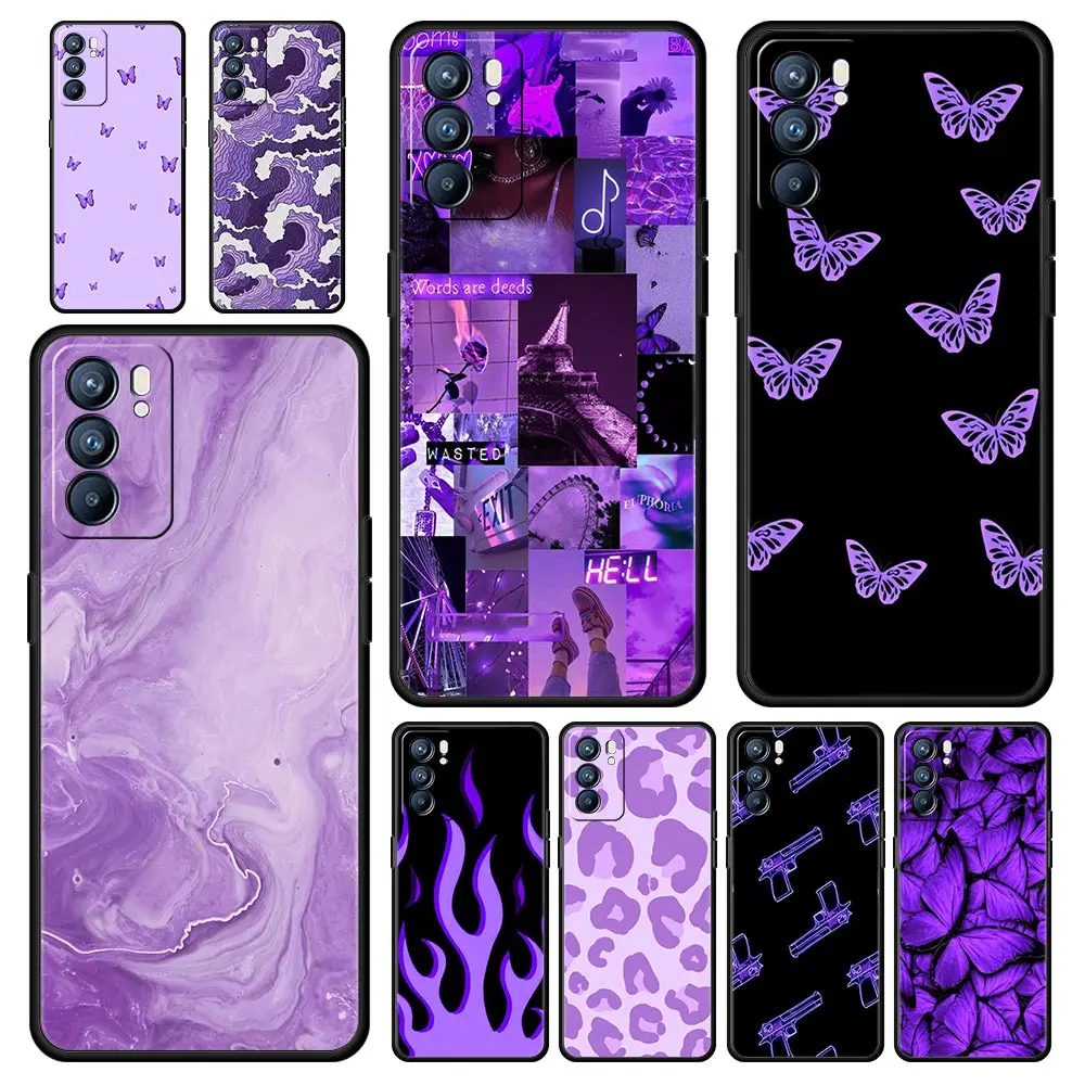 Чехол infinity on Purple для Oppo Reno7 Reno6 Pro Plus A54 5G Find X6 X5 A53 A52 A9 2020 A15 A95 A17 A16 A76 A74 A57