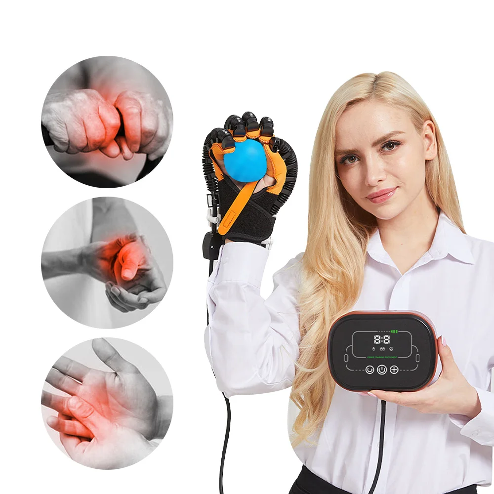 

Upgraded Rehabilitation Robot Glove Hand Rehabilitation for Stroke Hemiplegia Hand Function Recovery Finger Trainer Left, Right