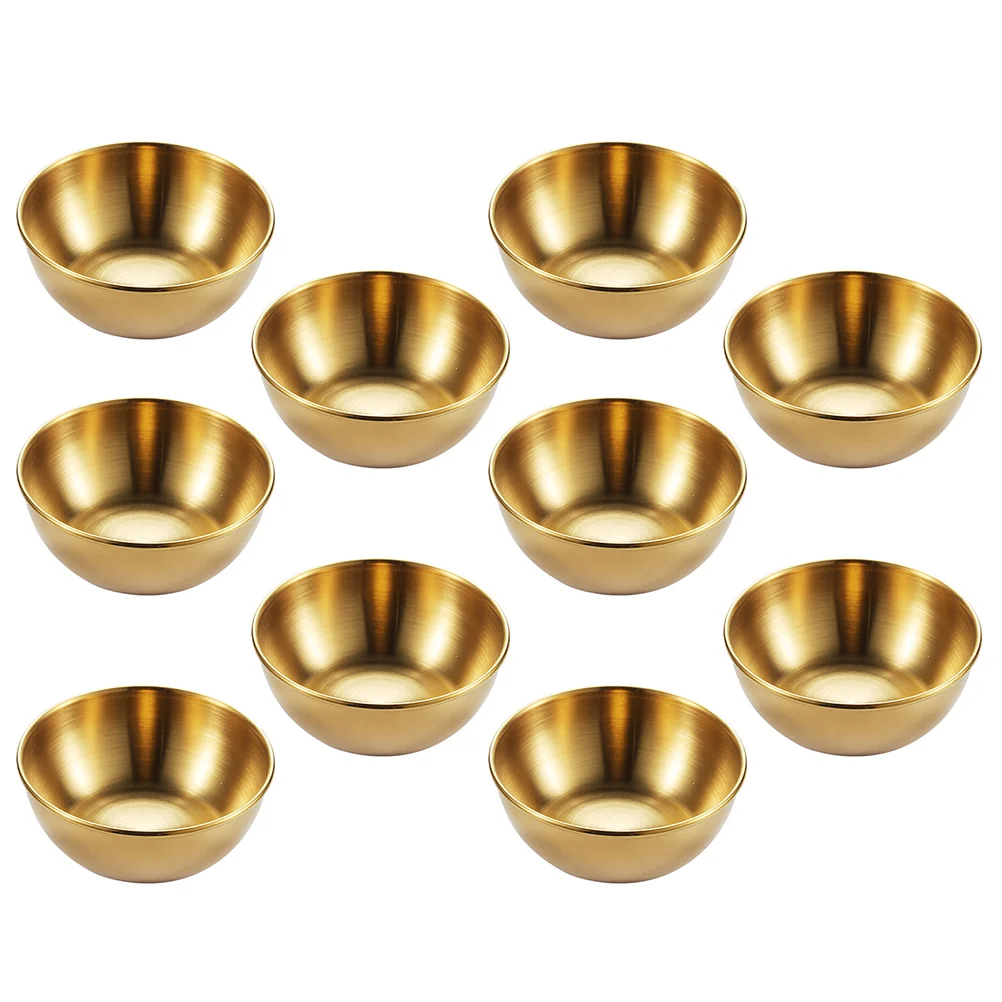 

10 шт., миски для приправ из нержавеющей стали