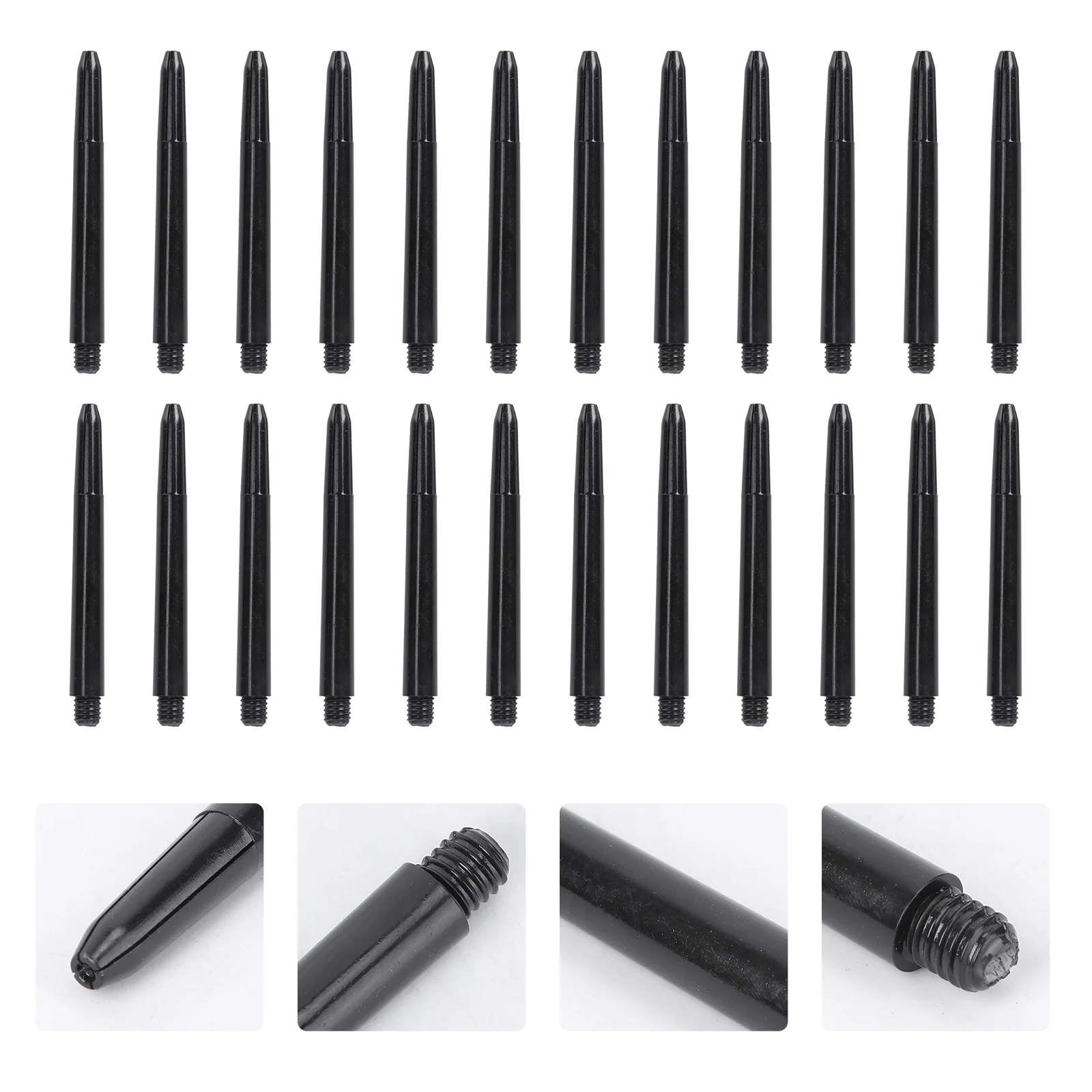 

100 шт., стержни для пластиковых шестов со стандартной резьбой 2BA (черные)