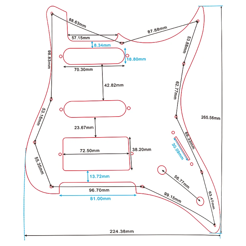 Запасные части Fei Man на заказ-настраиваемая Накладка для Sire Larry Carlton S7 2nd Gen SSH PAF