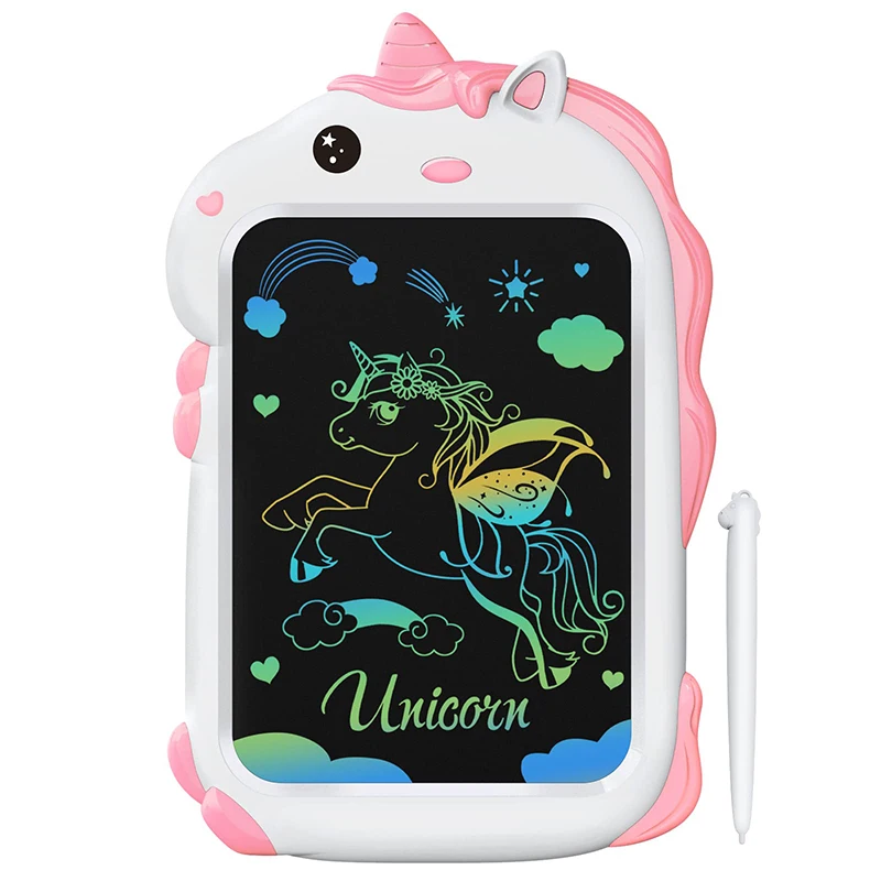 

Unicorn Toys Gifts Children's Digital Notebook Magic Blackboard Cartoon Writing Board Drawing Tablet Early Education Toys