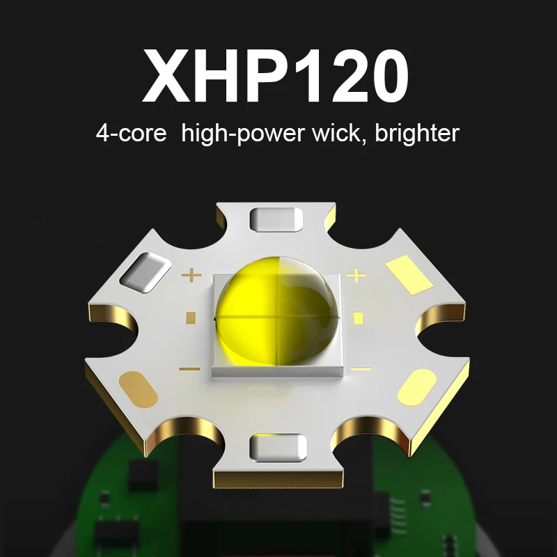 Профессиональный Фонарик Для Дайвинга XHP120 Мощная Перезаряжаемая Светодиодная