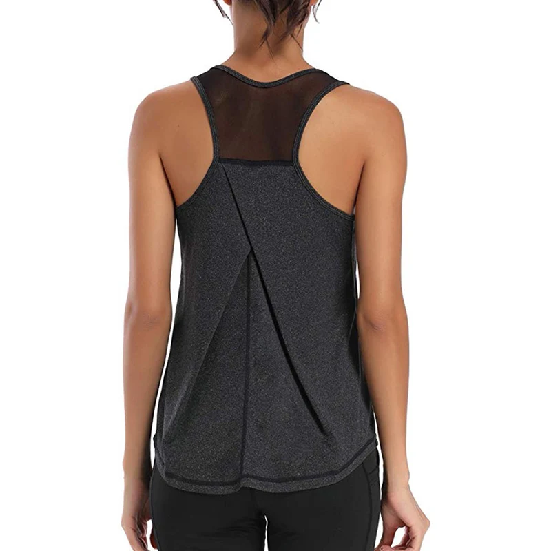 Fitness Women Sports Yoga Shirt Sleeveless Top Running Gym Vest Athletic Undershirt Sport Wear Tank Top Quick Dry Sportswear