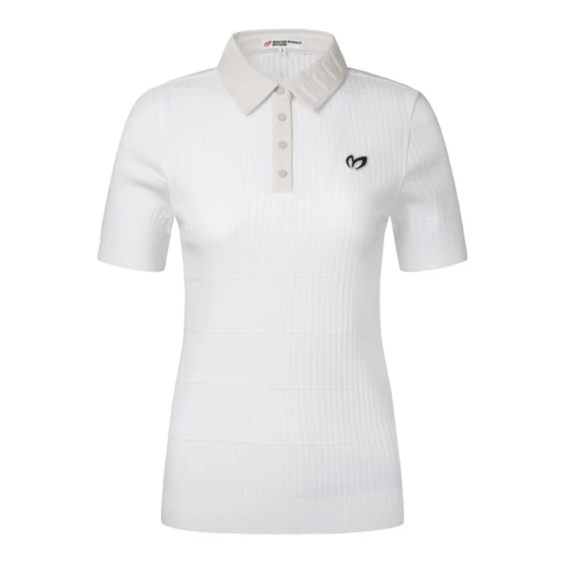 Golf Ladies High-end Knitwear Lapel Short Sleeve Shirts Women's Sports POLO Tops