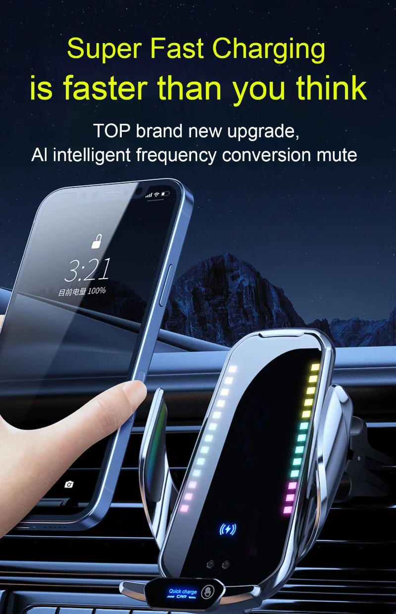 20W Wireless Charger Car Holder Magnetic Car Air Vent Stand Phone Holder for iPhone 14 13 Pro Max Xiaomi Samsung Fast Charging