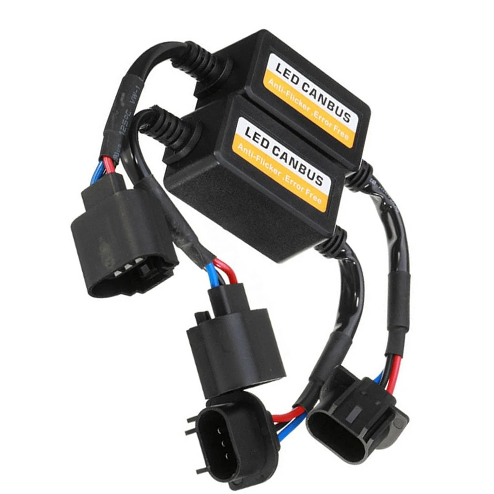 1 пара H13 DRL светодиодные фары с антимерцающим резистором декодер автомобильные