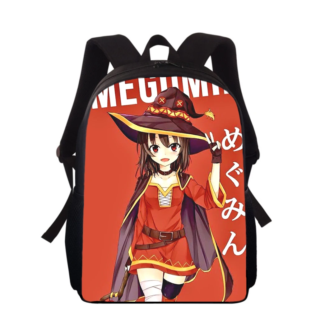 Konosuba Megumin cute Anime 15” 3D Print Kids Backpack Primary School Bags for Boys Girls Back Pack Students School Book Bags