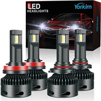 yorkim 9005 h11 led headlight bulb combo 9005hb3 high beam led headlights h11h9 low beam led headlights with turbo cooling fan