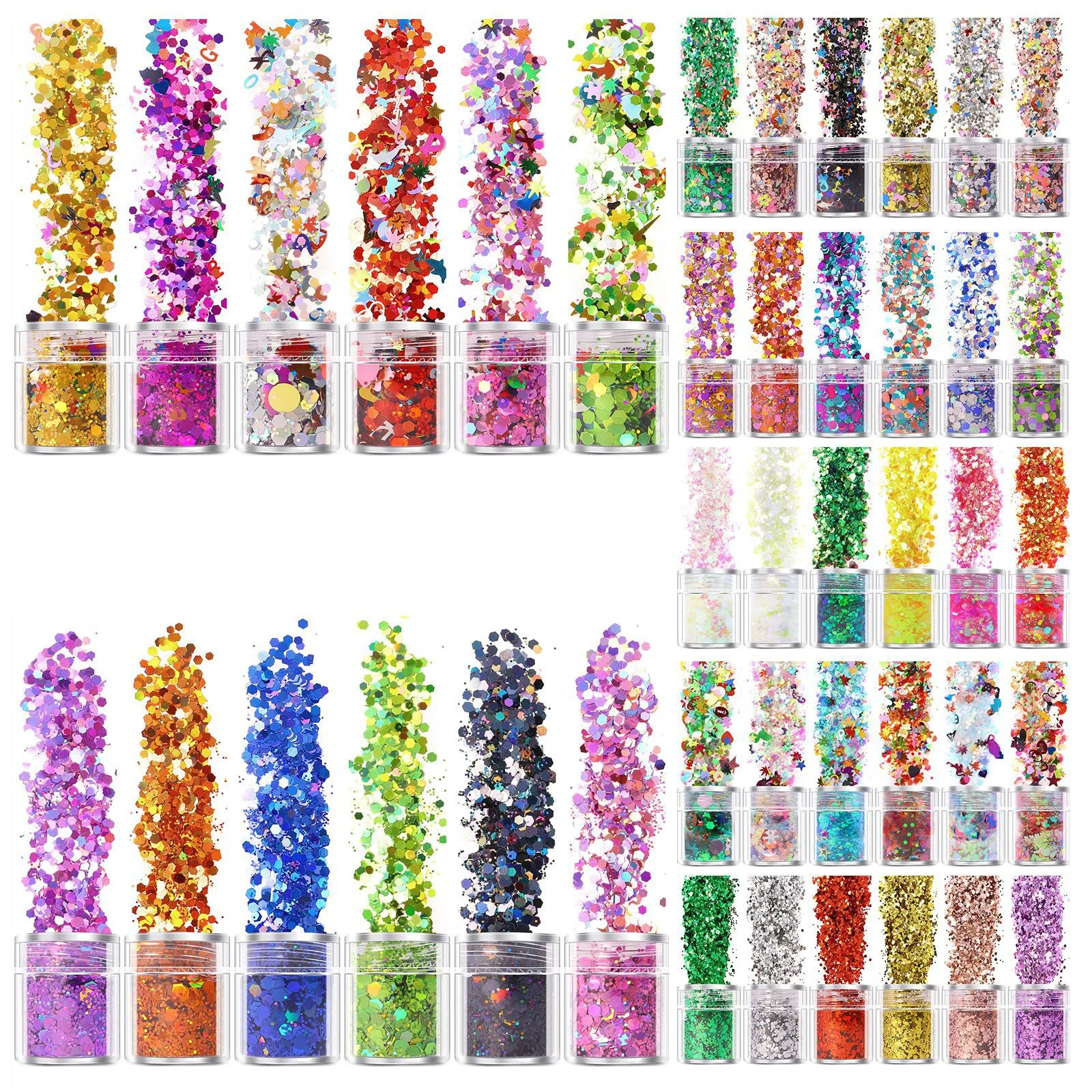 

6 шт./набор, блестки для ногтей