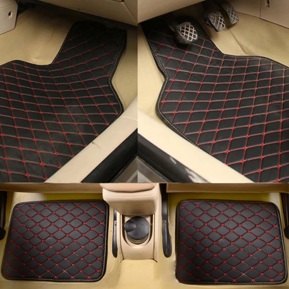 

4/5pcs Car Floor Mats Universal Waterproof Front Rear Full Set Auto Rugs Leather Car Carpet Accessories Interior Foot Carpet