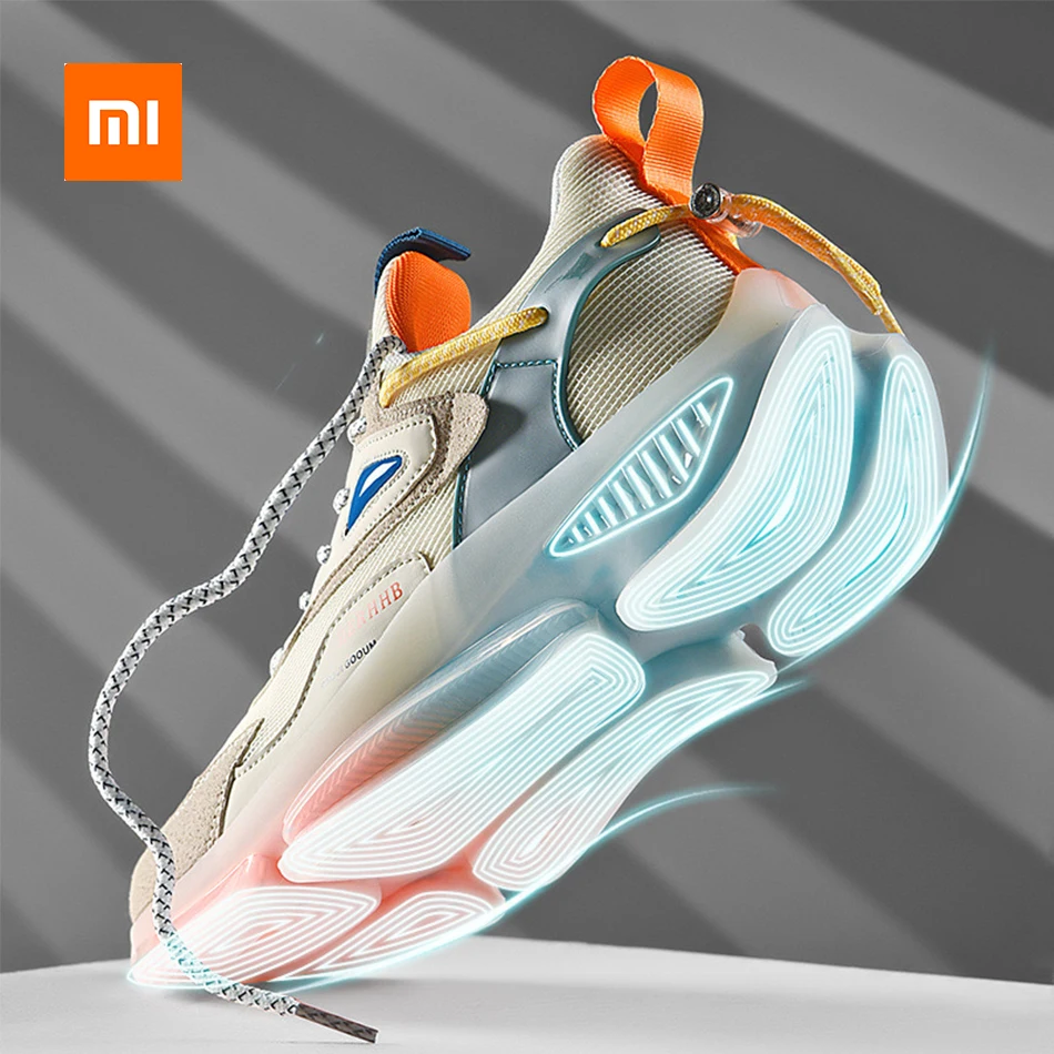 

Мужские кроссовки Xiaomi Youpin, Уличная Повседневная обувь, новинка 2022, модная дышащая Нескользящая Спортивная мужская обувь на платформе, Папин...