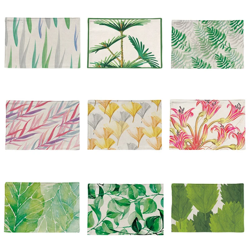 

Vintage Botanical Print Place-mat Heat-insulation Insulation Mats for Table Kitchen Coaster Set Coffee Table Decor Home Decor