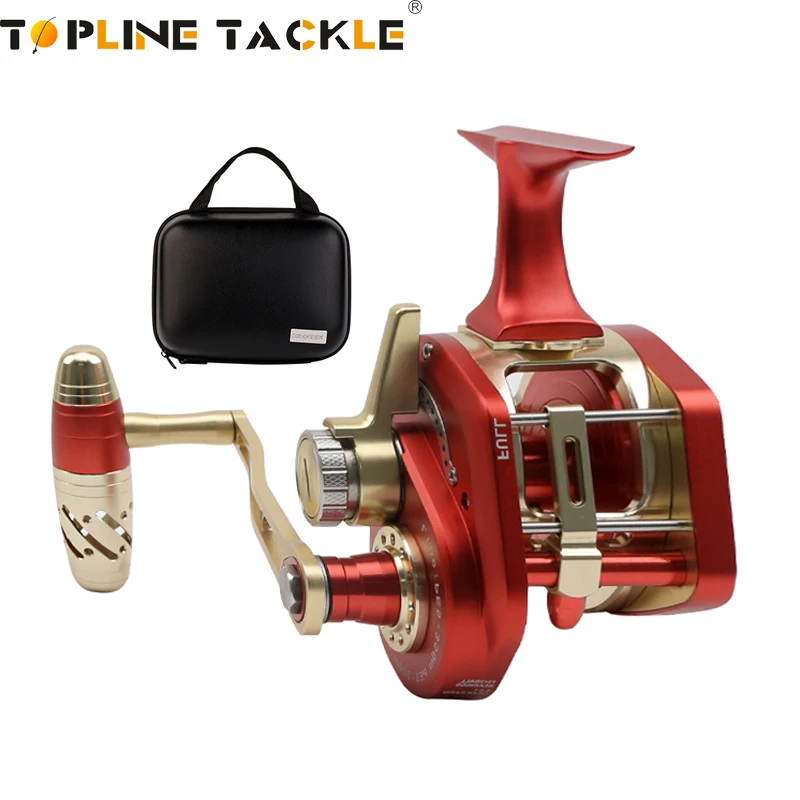 Topline Tackle Full Metal Underhead Slow Jigging Reel Saltwater Max Drag 35kg Deep Sea Drum Fishing Trolling Reel Anti Corrosion