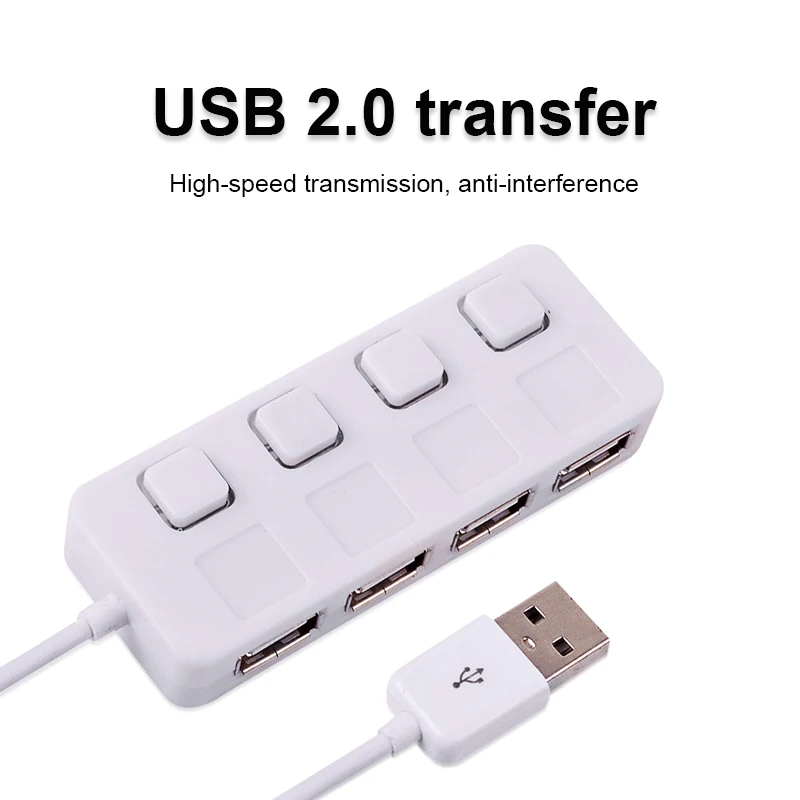 

USB HUB 2.0 Multi USB Port 4 Port Hub USB Splitter High Speed Hub Adapter For PC Laptop Notebook Computer Accessories