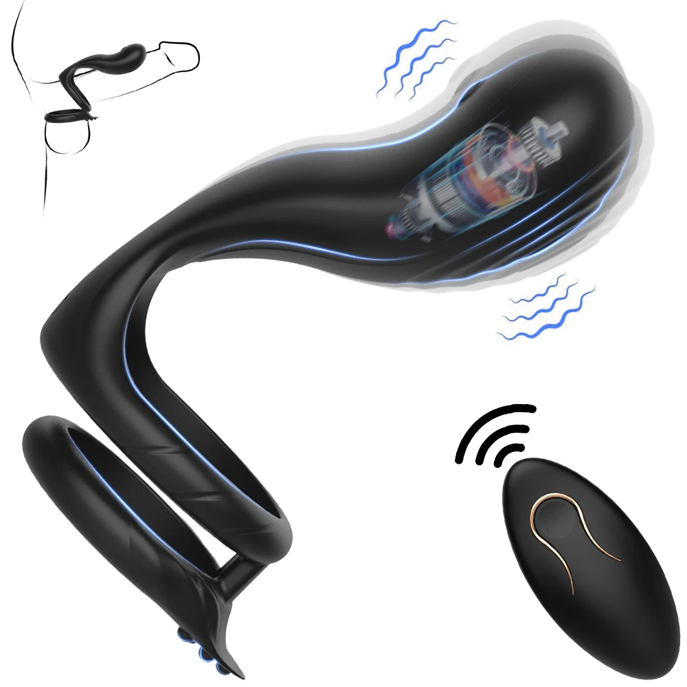 Мужской вибрирующий двойной член массажер простаты вибратор для задержки