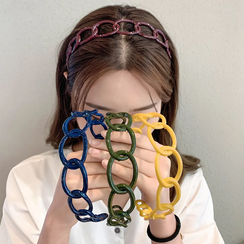 

New Women Fahsion Toothed Headband Female Korean Style Solid Color Hollow Out Hairbands Hair Hoop Turband Girls Hair Accessories