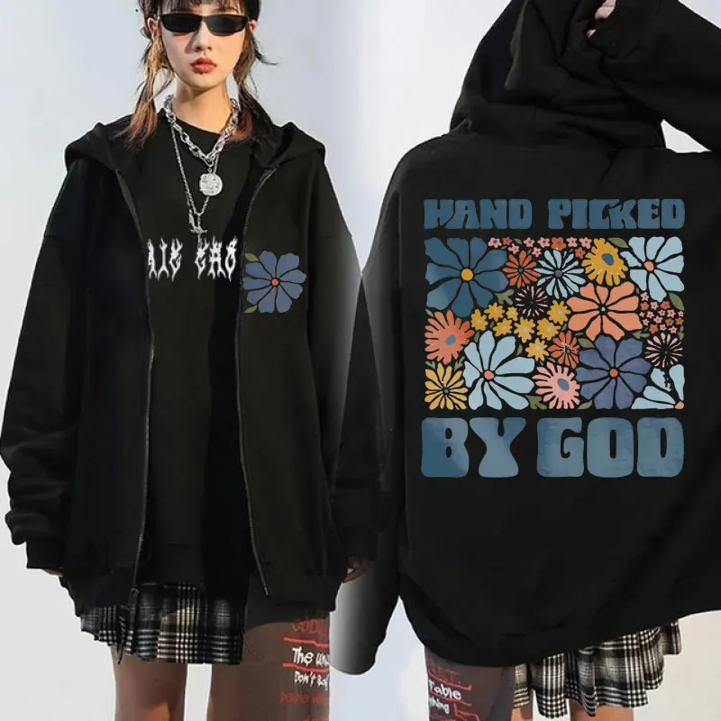 Свитшот мужской на молнии с капюшоном и надписью Living Proof of a Love God