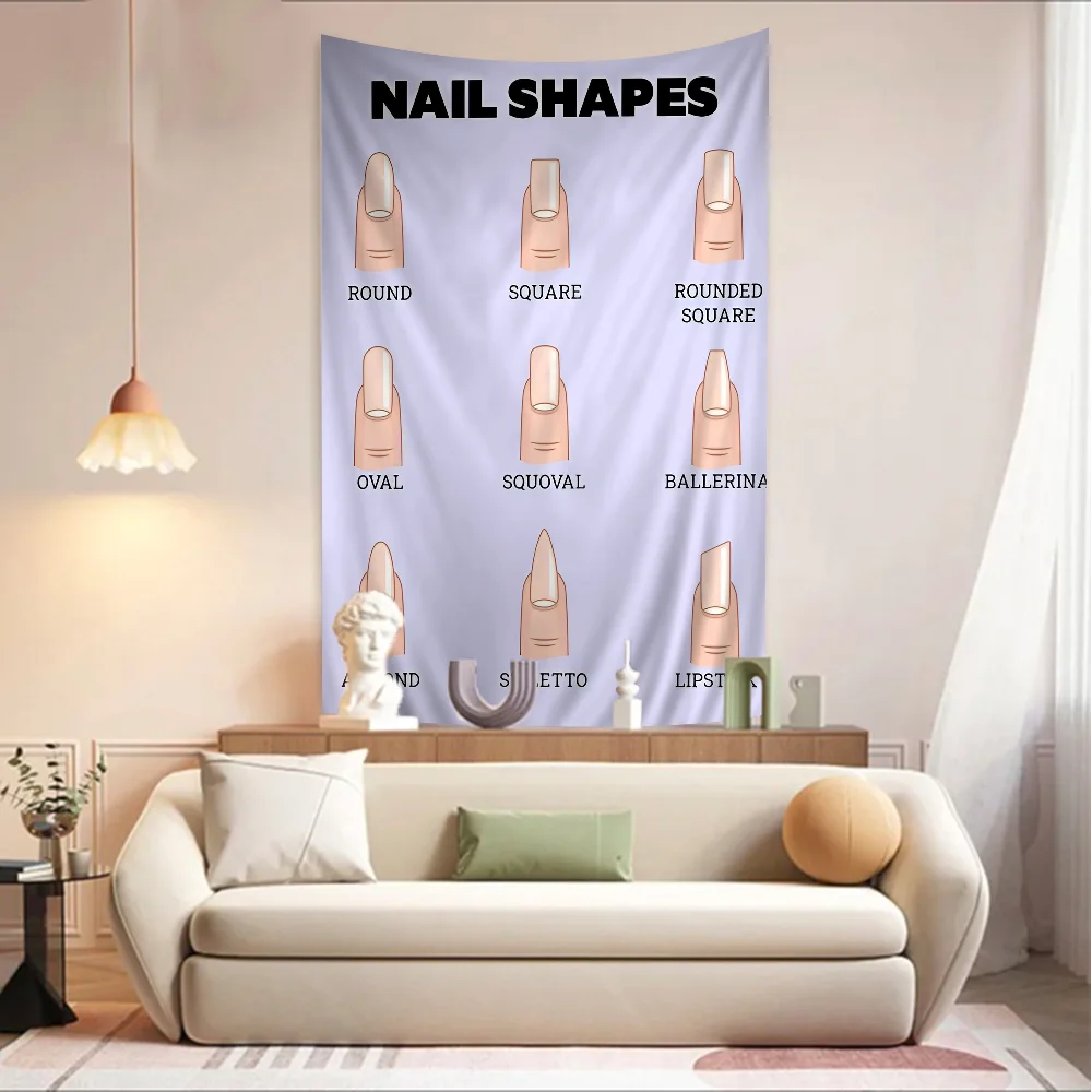 Модные формы ногтей большие настенные гобелены с принтом подвесные коврики Таро