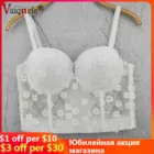 Жилет женский однотонный с кружевом, стильный жилет с цветочным кружевом, короткая майка на бретельках, маленький Топ для весны и лета, 20 цветов с 4 листьями