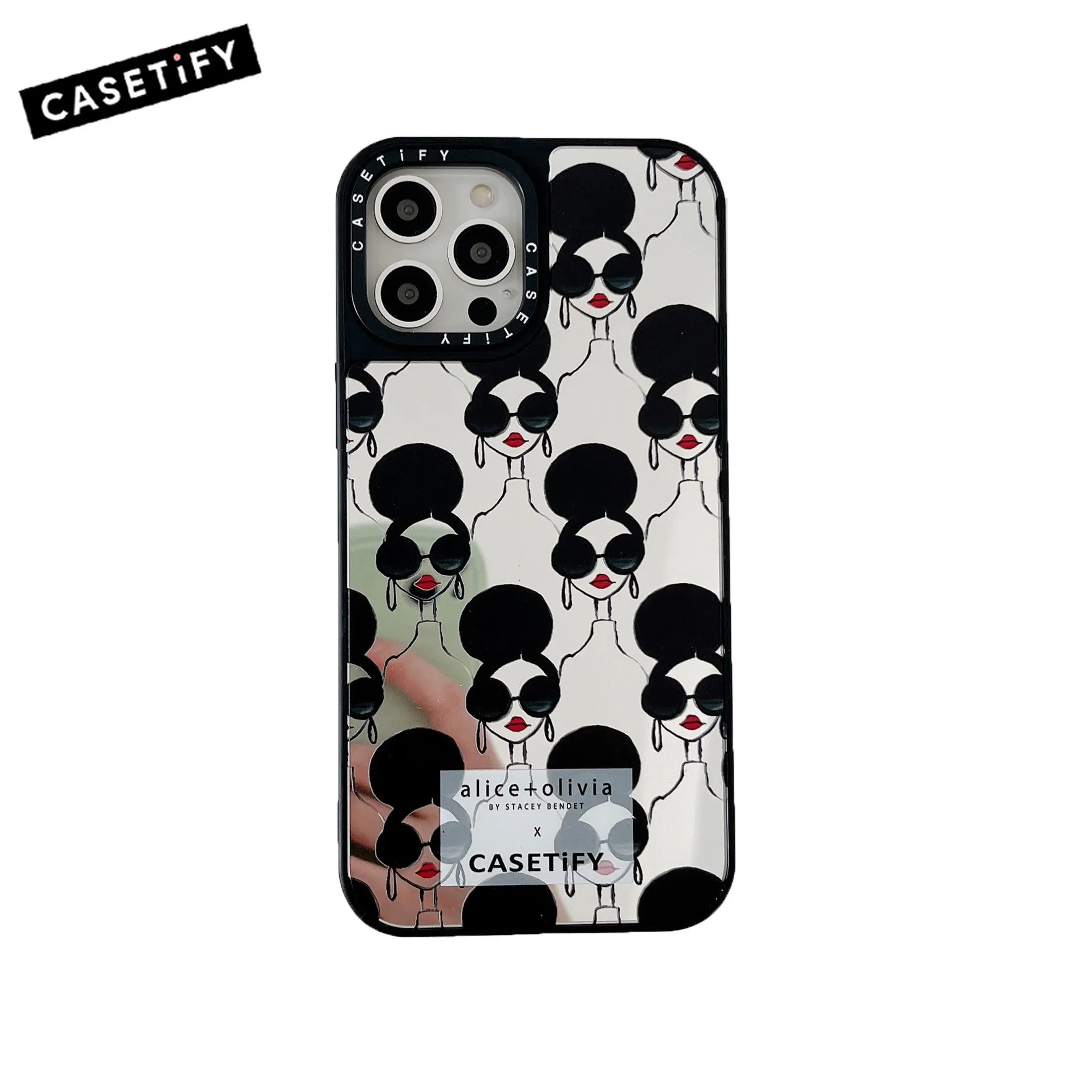 

Зеркальный чехол CASETIFY для девочек с солнцезащитными очками для iphone 12 13 14 Pro 13 Mini 11 SE2022 6 7 8 Plus 14 Promax, задняя крышка B0324