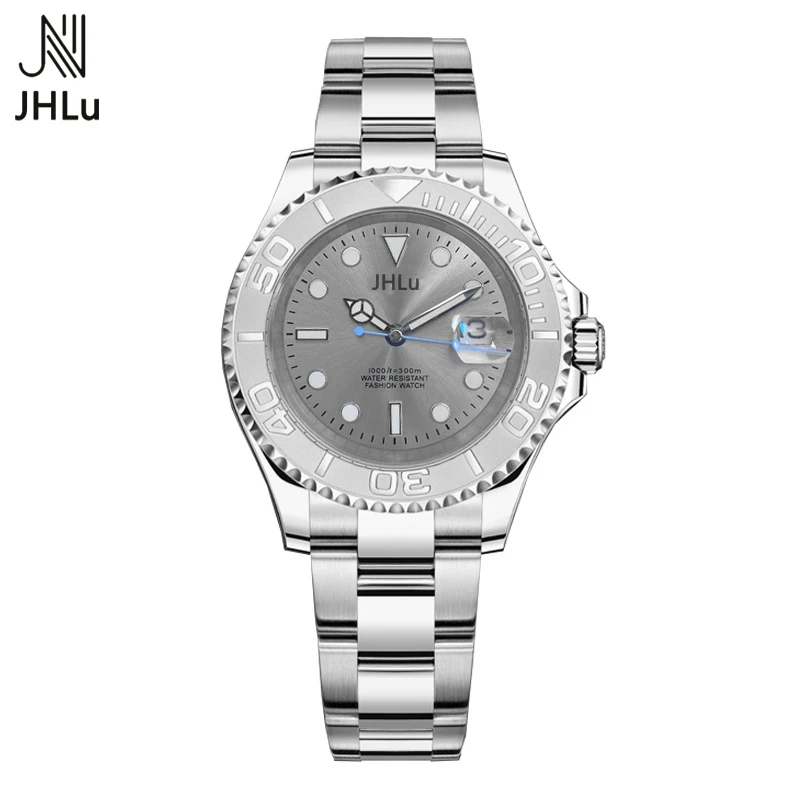 

Новые часы JHLu, мужские водонепроницаемые автоматические механические часы, атмосфера дайвинга, стальной ремешок, модные роскошные Брендов...