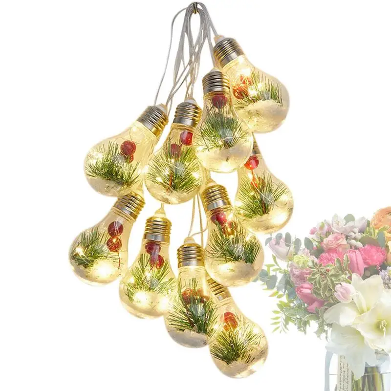 

LED Christmas Light Bulb String Christmas LED String Lights Battery Operated Lights String Bubble Lights For Christmas Tree