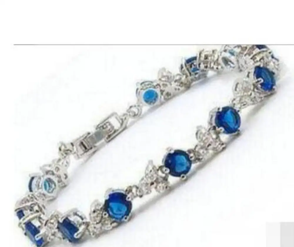 

Fashion jewelry CharmingBlue inlay Jewelry Bracelet 7.5" AAA Grade