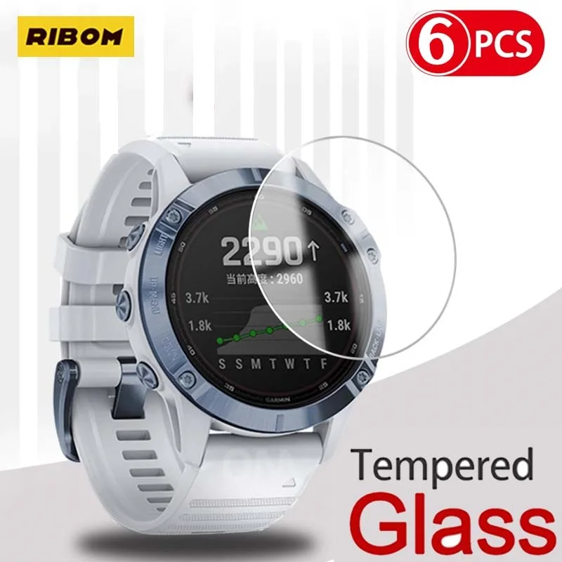

6Pcs 9H Premium Tempered Glass For Garmin Fenix 5 5s Plus 6S 6X 6 Pro Smartwatch Screen Protector Film Accessories