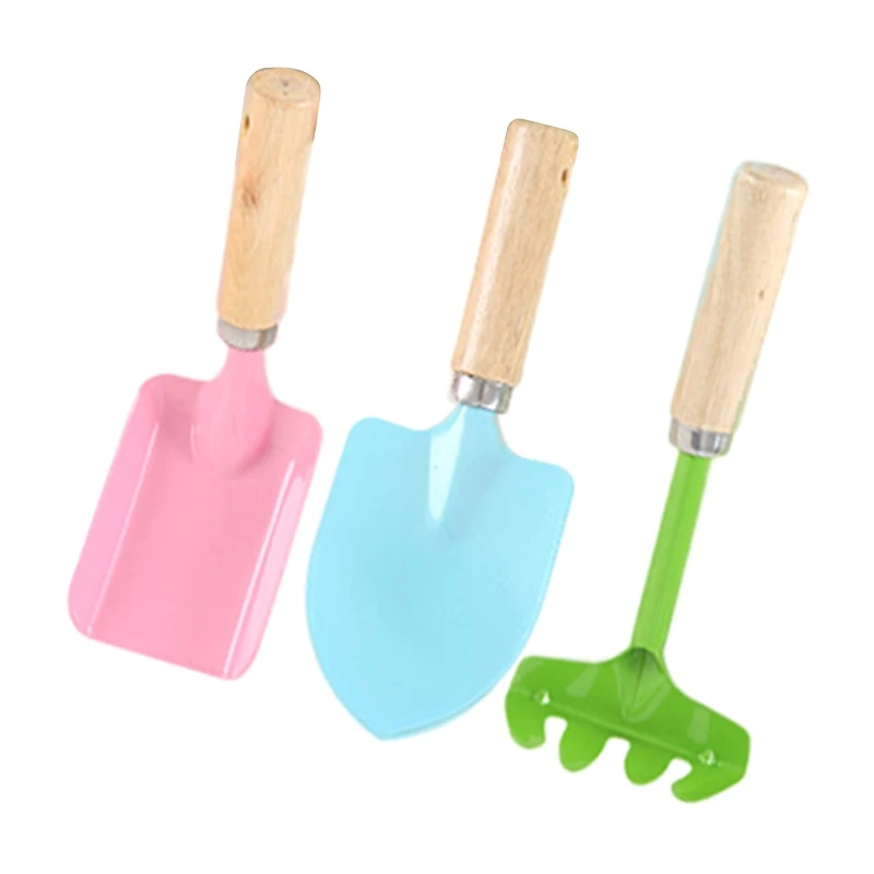 

Mini Gardening Tools Trowel Shovel Rake Set for Children Girls Kids Boys 3 Pcs