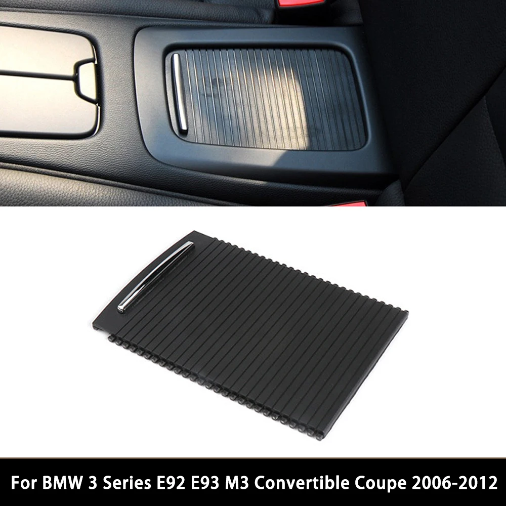 Фото Для BMW 3 серии E92 E93 M3 кабриолет/купе 2006-2012: ролетная шторка-крышка для подстаканника задней консоли 51166963913 №1