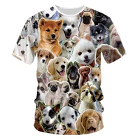 2022 unisex 3d animal pet puppy t shirt harajuku man hip hop punk fitness casual tee shirts cute short sleeve loose short sleeve