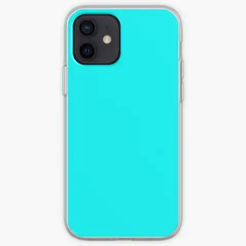 Однотонный голубой 100 бирюзовый и водный чехол для телефона, настраиваемый для iPhone 6 6S 7 8 Plus X XS XR Max 11 12 13 14 Pro Max Mini