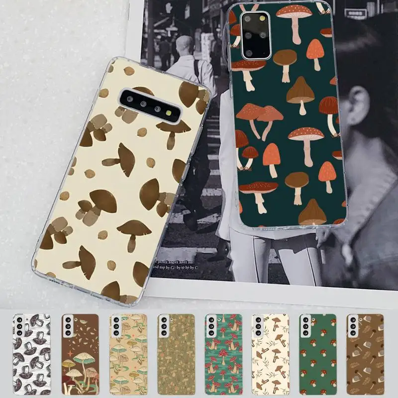 

Mushroom Cute Phone Case for Samsung S21 A10 for Redmi Note 7 9 for Huawei P30Pro Honor 8X 10i cover