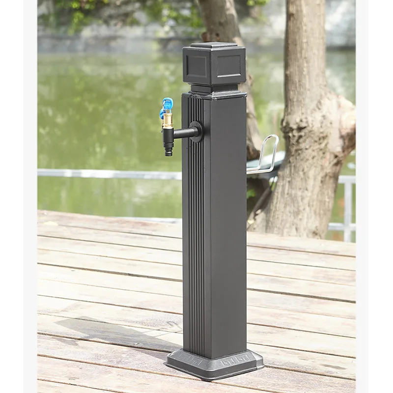 Черная матовая садовая водная колонка квадратный полив напольный водопроводный