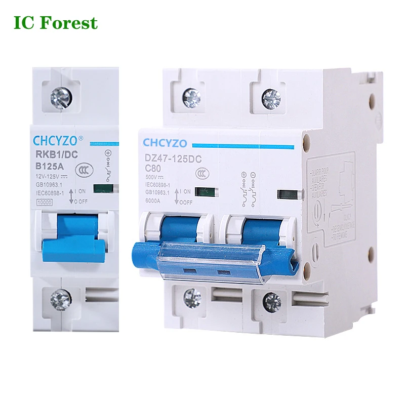 

1P 2P DC Breaker 12V 24V 36V 48V 96V 120V DC Circuit Breaker Solar Mini Circuit Breaker 80/100A 150A 200A 250A Isolator Breaker