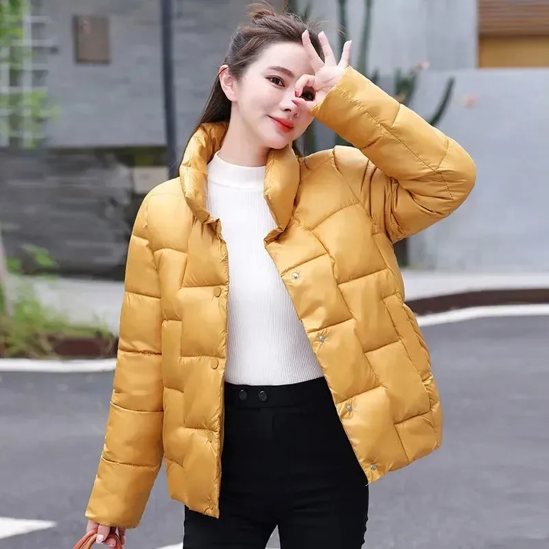 

Collar Down Cotton Jacket Popular Female 2023 Winter New Cotton Coat Women's Short Style Light Puffer Jackets Top