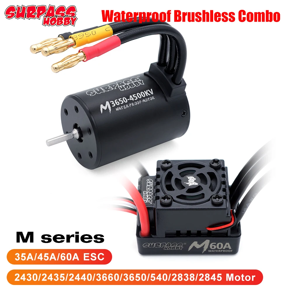 SURPASS HOBBY Бесщеточный мотор M24/28/540/36 ESC M35A/45A/60A для RC Car Boat