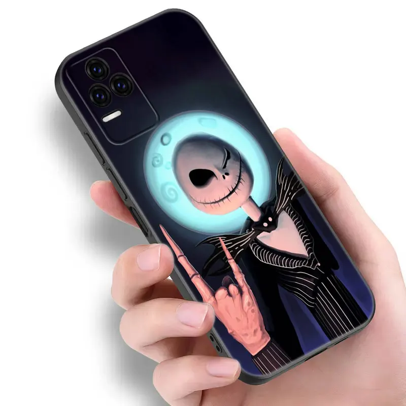 Черный силиконовый чехол Jack Skellington для телефона Xiaomi Redmi 10 Prime A1 A2 Plus 9 9A 9C 9T 10A 10C 12 12C